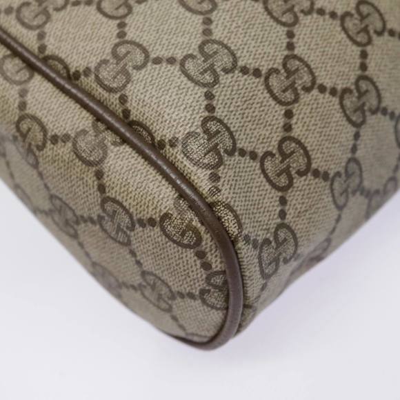 GUCCI GG Supreme Web Sherry Line Clutch Bag PVC Beige Red 89 01 012 Auth 90398 - Picture 15 of 16